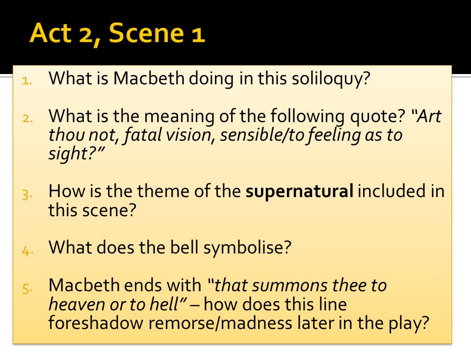 Supernatural Forces in Macbeth
